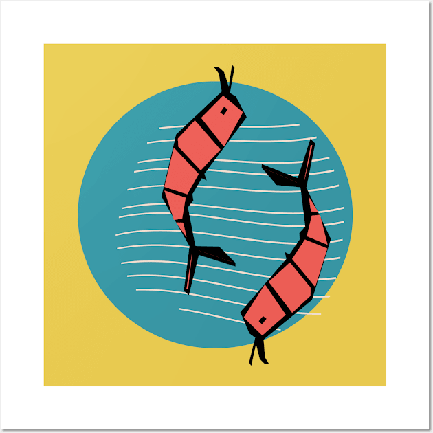 Shrimp Wall Art by bruxamagica